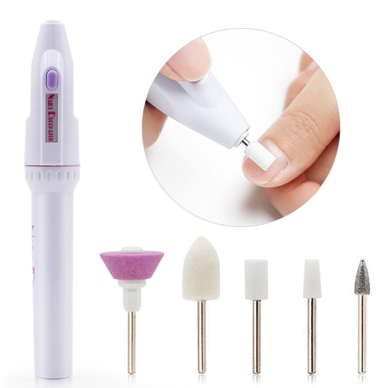 Set de Lima y Pulidora de Uñas Eléctrica Profesional 5 en 1