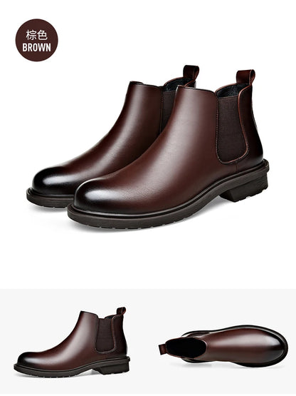 Bota Chelsea Masculina en Cuero Auténtico