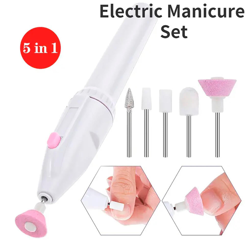 Set de Lima y Pulidora de Uñas Eléctrica Profesional 5 en 1